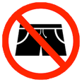 swim shorts prohibited